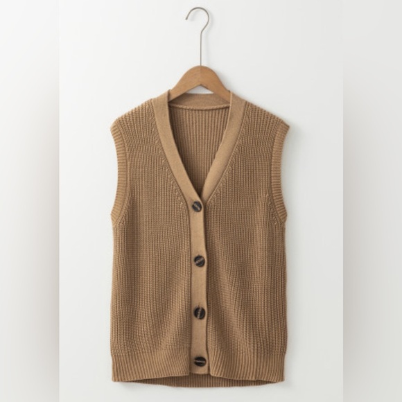 Sable button front sweater vest - Picture 2 of 8